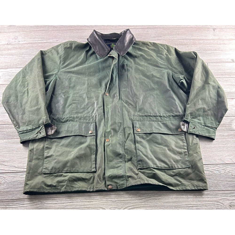 Blarney Castle Designs Waxed Cotton Jacket Green Made in England Mens XL